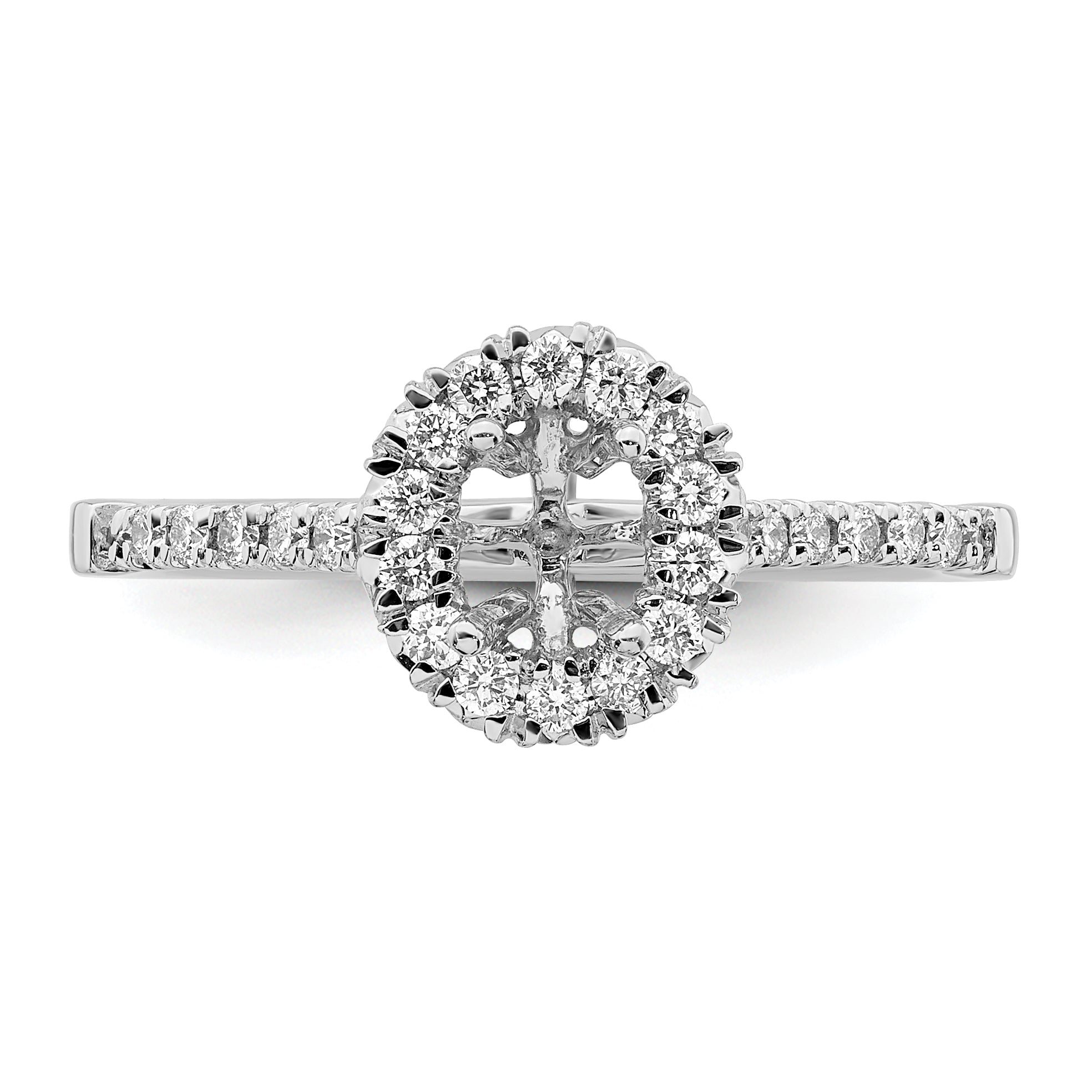 14k White Gold 7/8 Ct. Lab Grown Diamond VS/SI+ G+ Oval Halo Engagement Ring