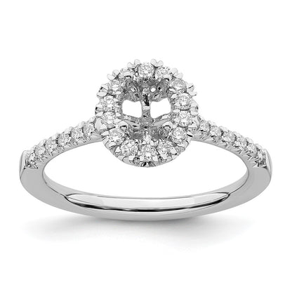 14kw Oval Halo Simulated Diamond Engagement Ring