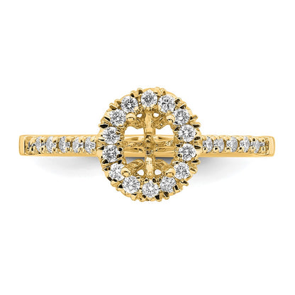 14k Yellow Gold 1/3 Ct. Lab Grown Diamond VS/SI+ G+ 1/2 Ct. Center Oval Halo Engagement Ring