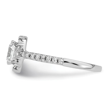 Platinum Lab Grown Diamond VS/SI+ G+ Cushion Halo Engagement R