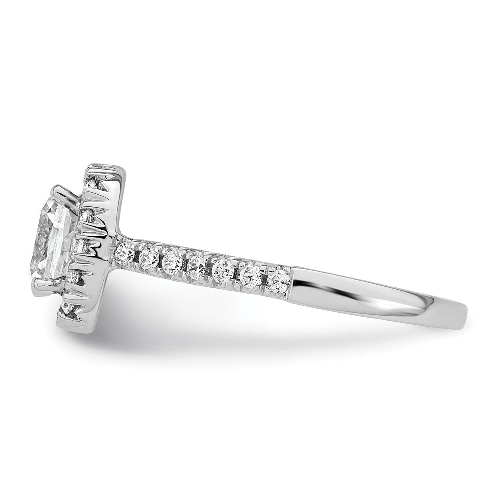 Platinum Lab Grown Diamond VS/SI+ G+ Cushion Halo Semi-mount Engagement R