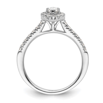14kw Marquise Halo Engagement Simulated Diamond Ring