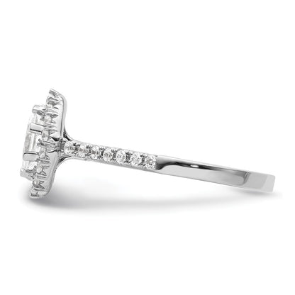 14kw Marquise Halo Engagement Simulated Diamond Ring