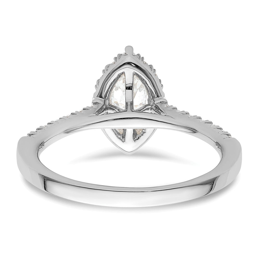 14kw Marquise Halo Engagement Simulated Diamond Ring