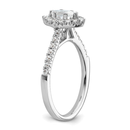 14kw Marquise Halo Engagement Simulated Diamond Ring