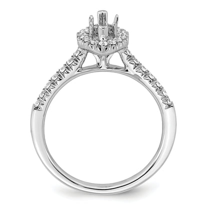 14kw Marquise Halo Simulated Diamond Engagement Ring