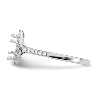 14K White Gold True Origin 1/3 Carat Lab Grown Diamond Vs D E F Semi Mount Marquise Halo Engagement Ring