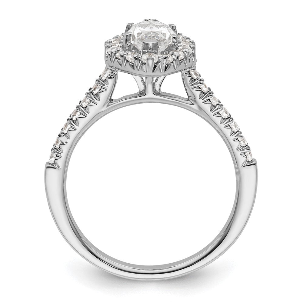 14kw Marquise Halo Simulated Diamond Engagement Ring