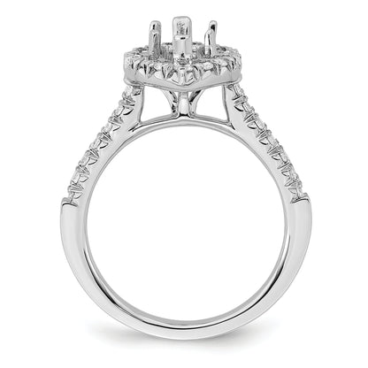 14kw Marquise Halo Simulated Diamond Engagement Ring