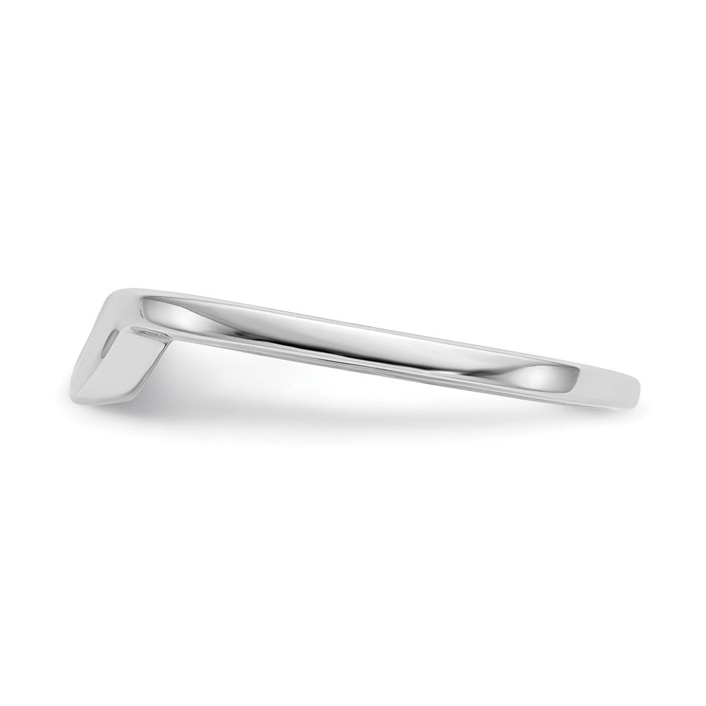 14K White Gold Contoured Wedding Band Ring