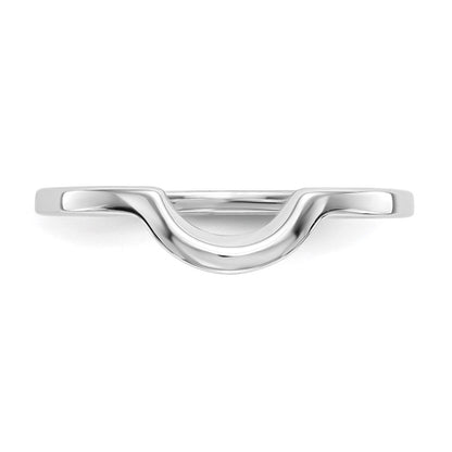 14K White Gold Contoured Wedding Band Ring