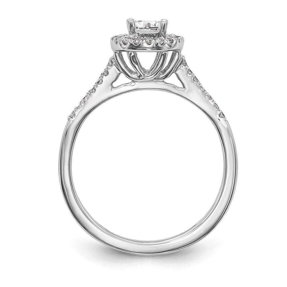 3/4 Ct. T.W. Natural Diamond Halo Engagement Ring in 14K White Gold