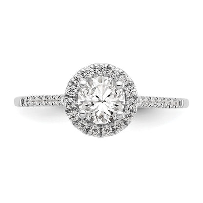 3/4 Ct. T.W. Natural Diamond Halo Engagement Ring in 14K White Gold