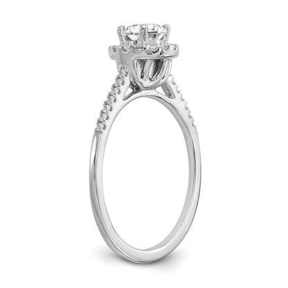 3/4 Ct. T.W. Natural Diamond Halo Engagement Ring in 14K White Gold