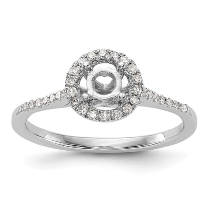 3/4 Ct. T.W. Natural Diamond Halo Engagement Ring in 14K White Gold