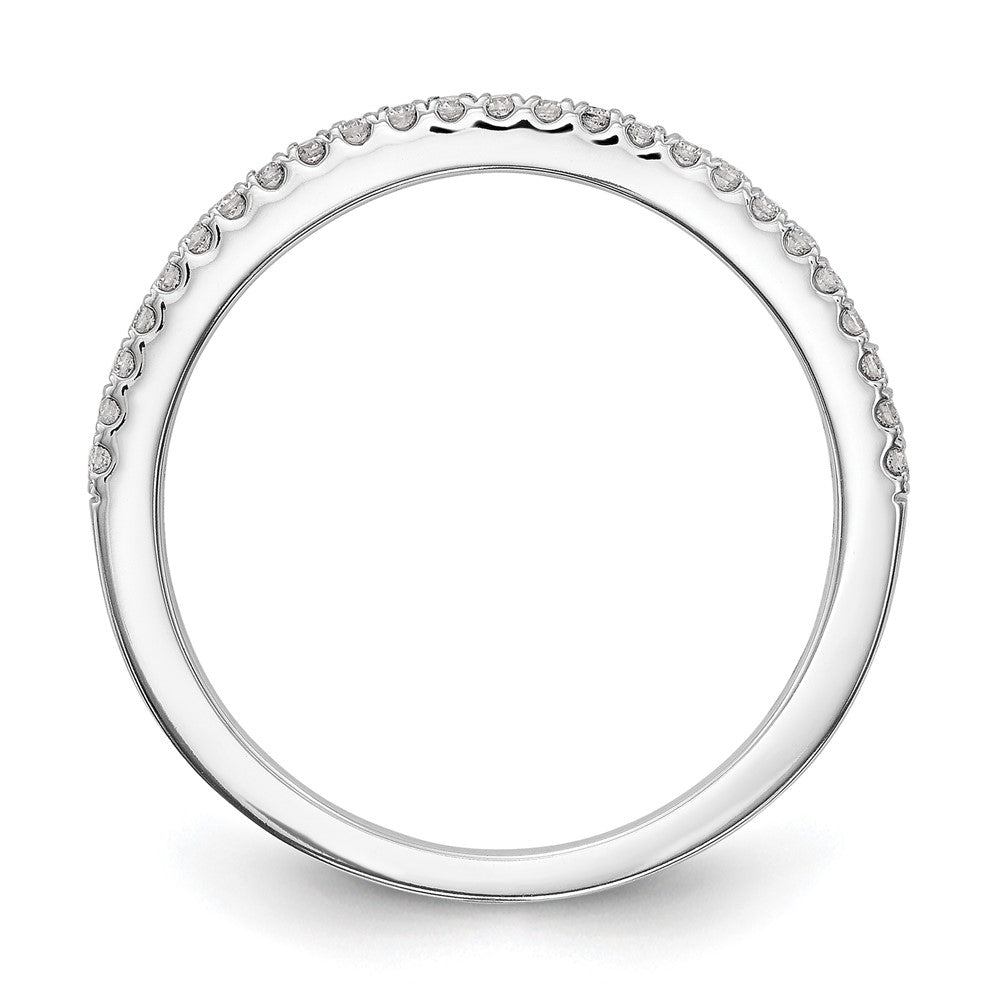 14k White Gold Real Diamond Set of 2 Wedding Bands