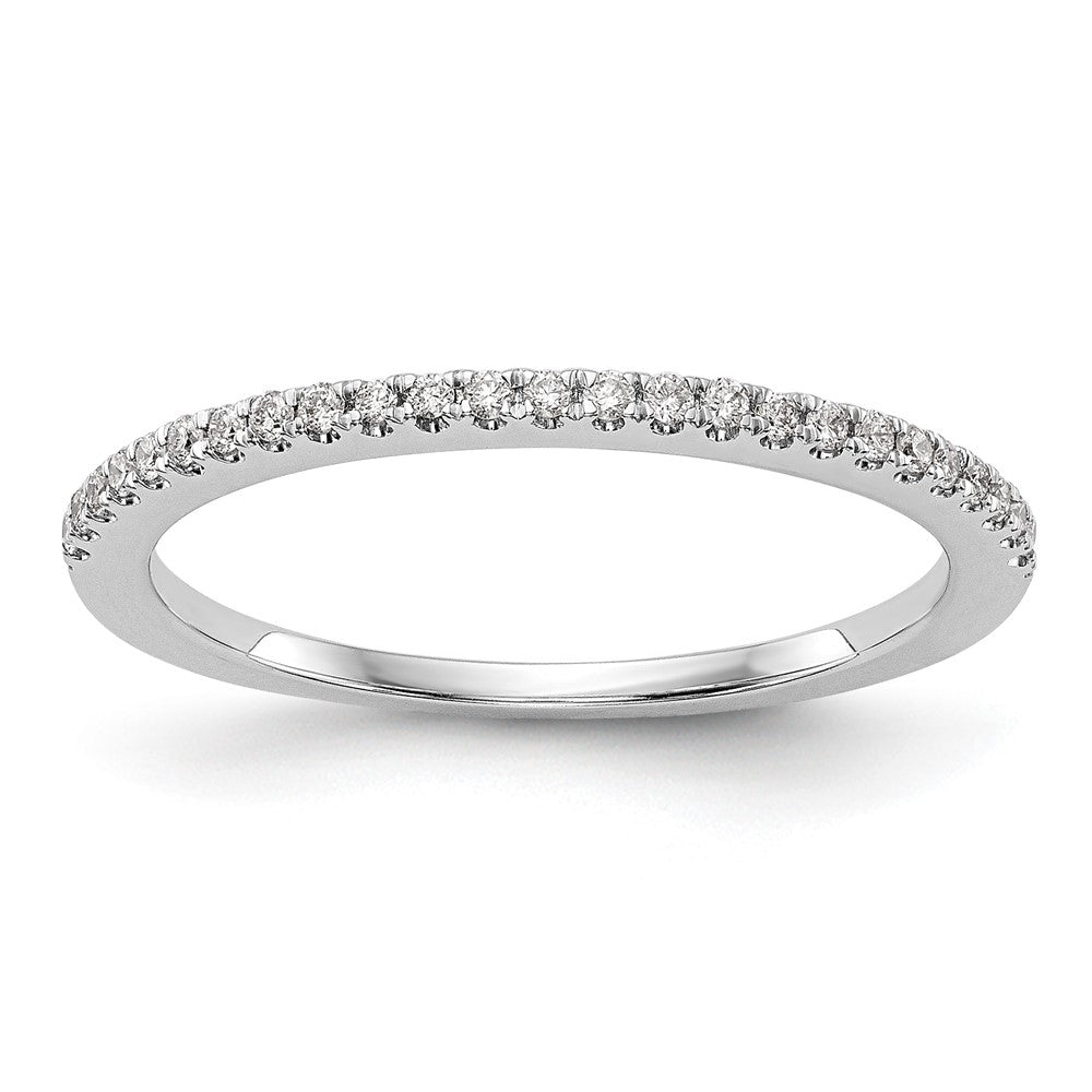 14k White Gold Real Diamond Set of 2 Wedding Bands