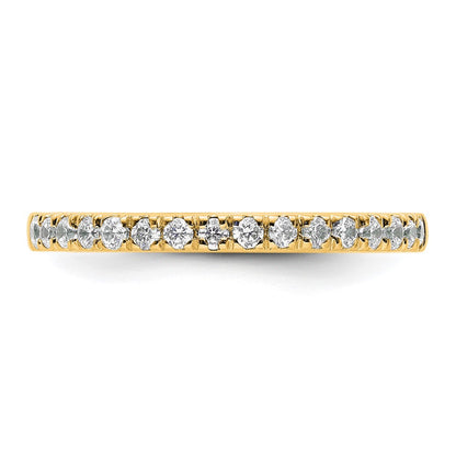 14K Yellow Gold Diamond Wedding Band Ring G-I, SI1-2