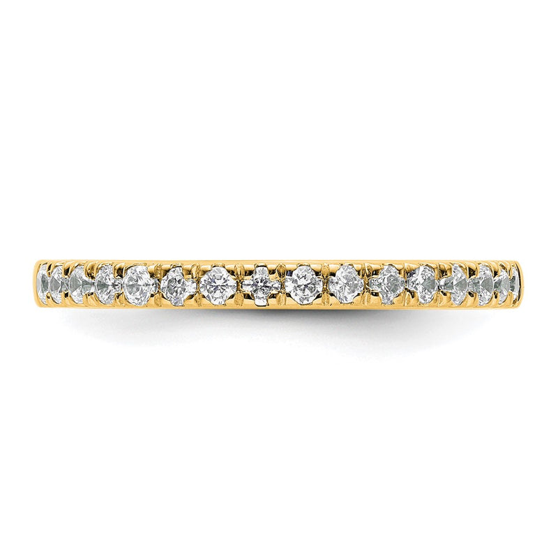 14K Yellow Gold Diamond Wedding Band Ring G-I, SI1-2