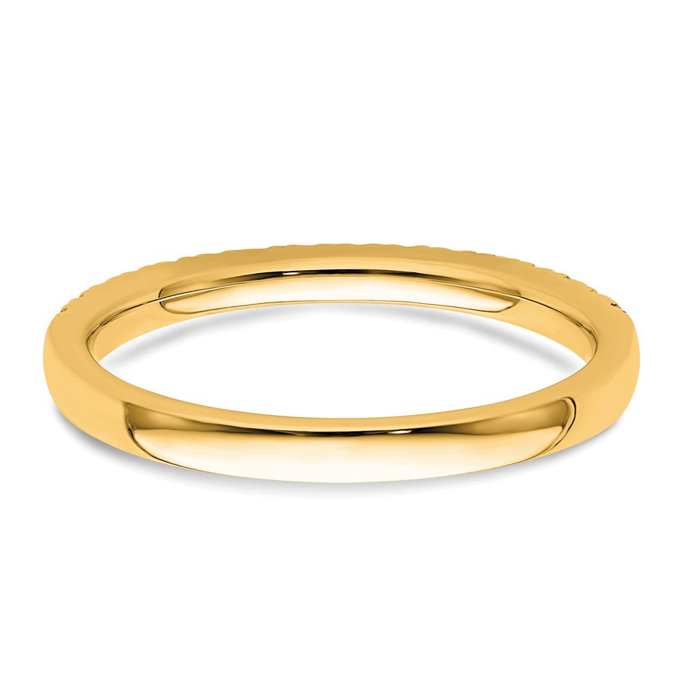 14K Yellow Gold Diamond Wedding Band Ring G-I, SI1-2