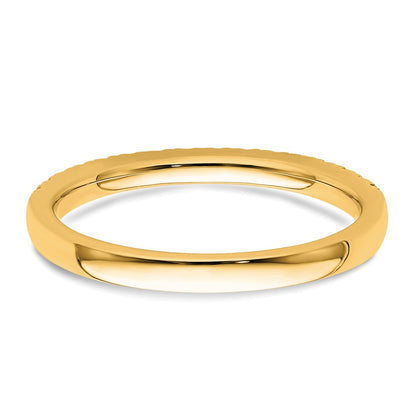 14K Yellow Gold Diamond Wedding Band Ring G-I, SI1-2