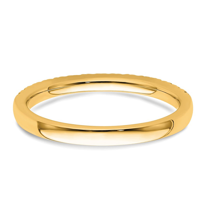 14K Yellow Gold Diamond Wedding Band Ring G-I, SI1-2