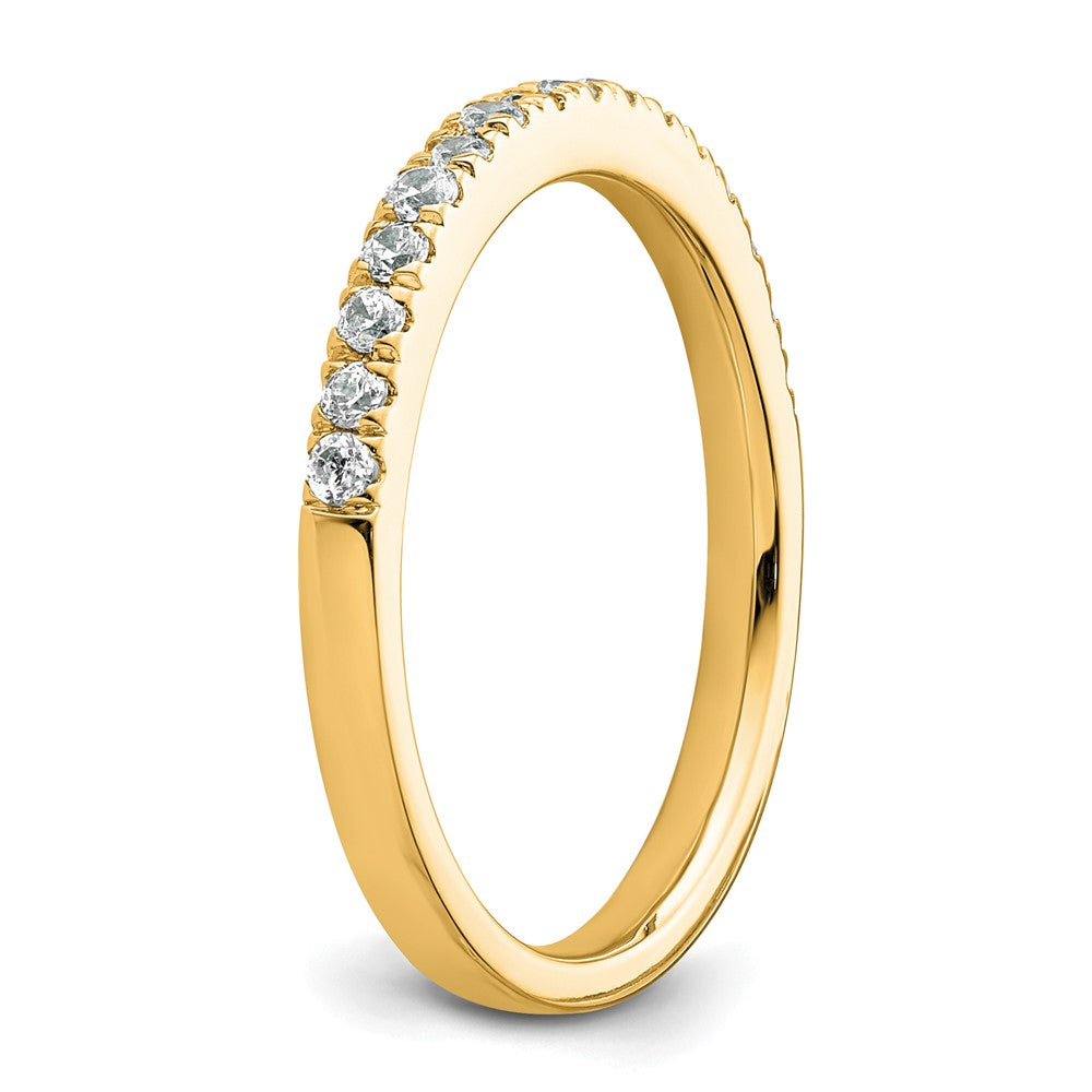 14K Yellow Gold Diamond Wedding Band Ring G-I, SI1-2