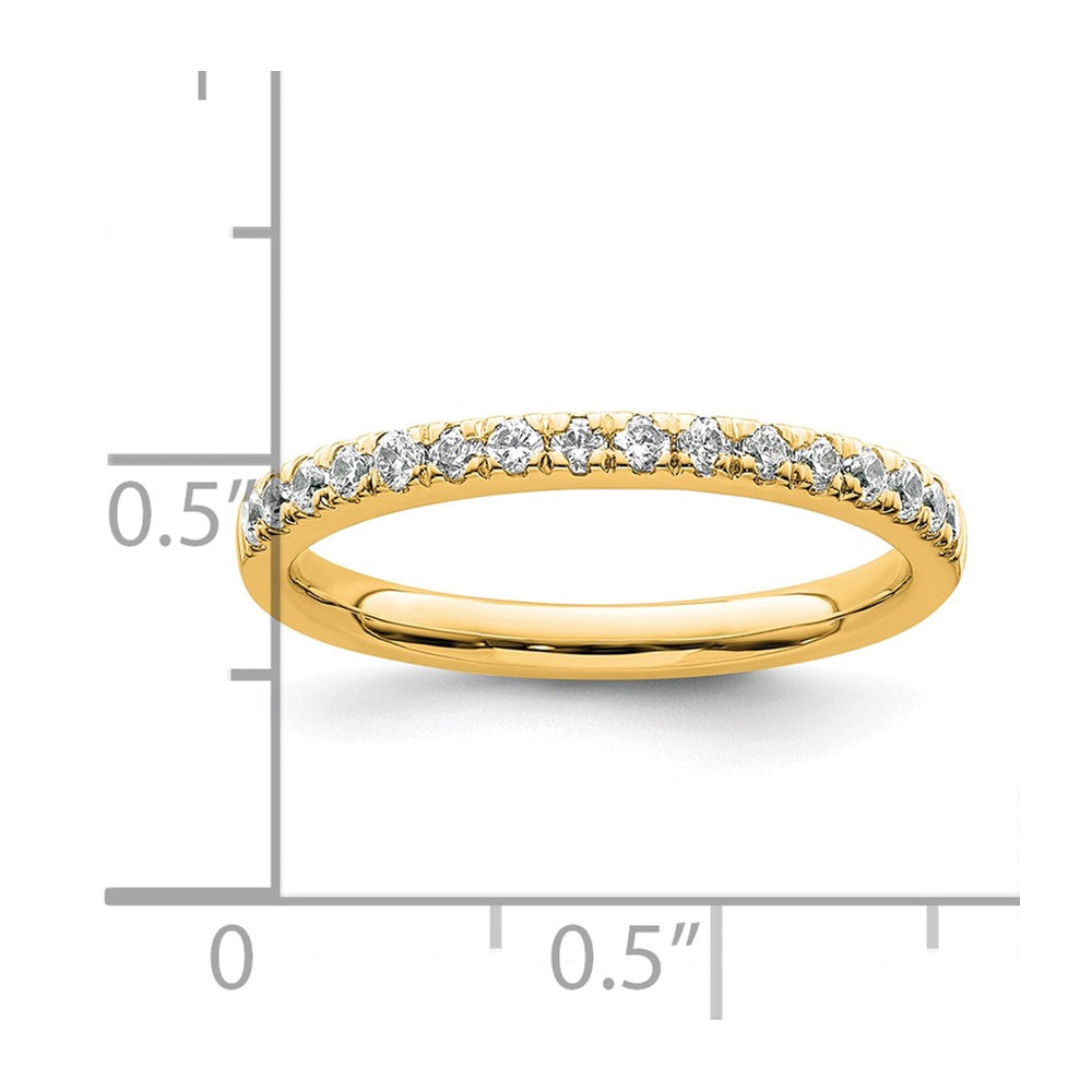 14K Yellow Gold Diamond Wedding Band Ring G-I, SI1-2