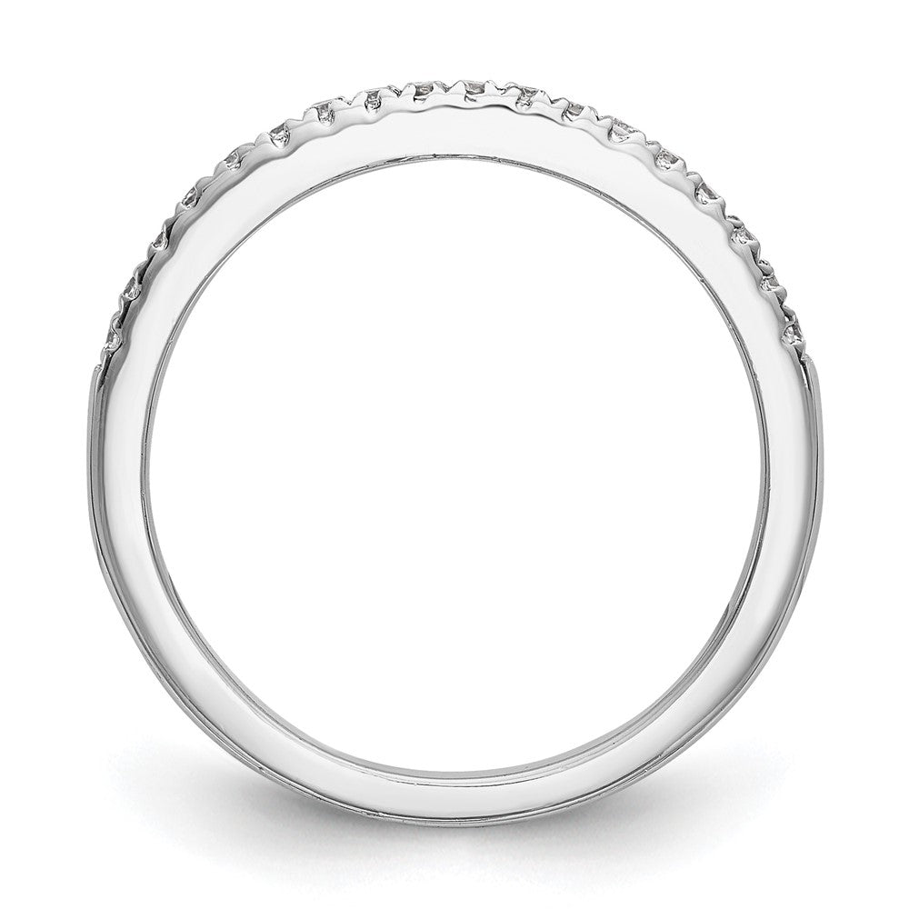 14k White Gold Real Diamond Wedding Band