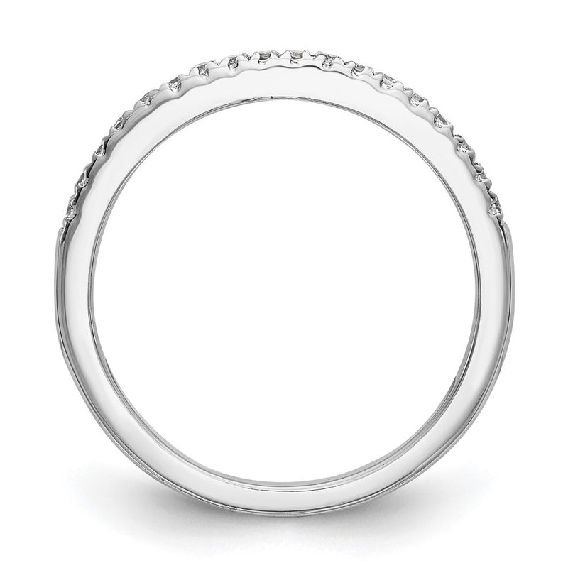 14k White Gold Real Diamond Wedding Band