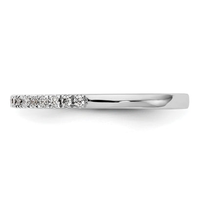 14k White Gold Real Diamond Wedding Band