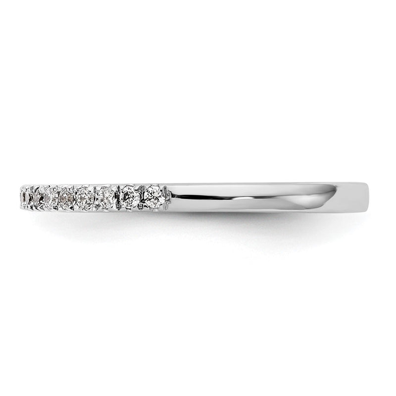 14k White Gold Real Diamond Wedding Band