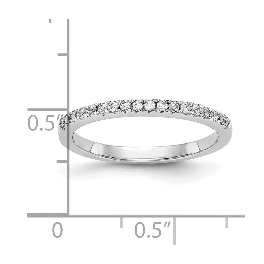 14k White Gold Real Diamond Wedding Band