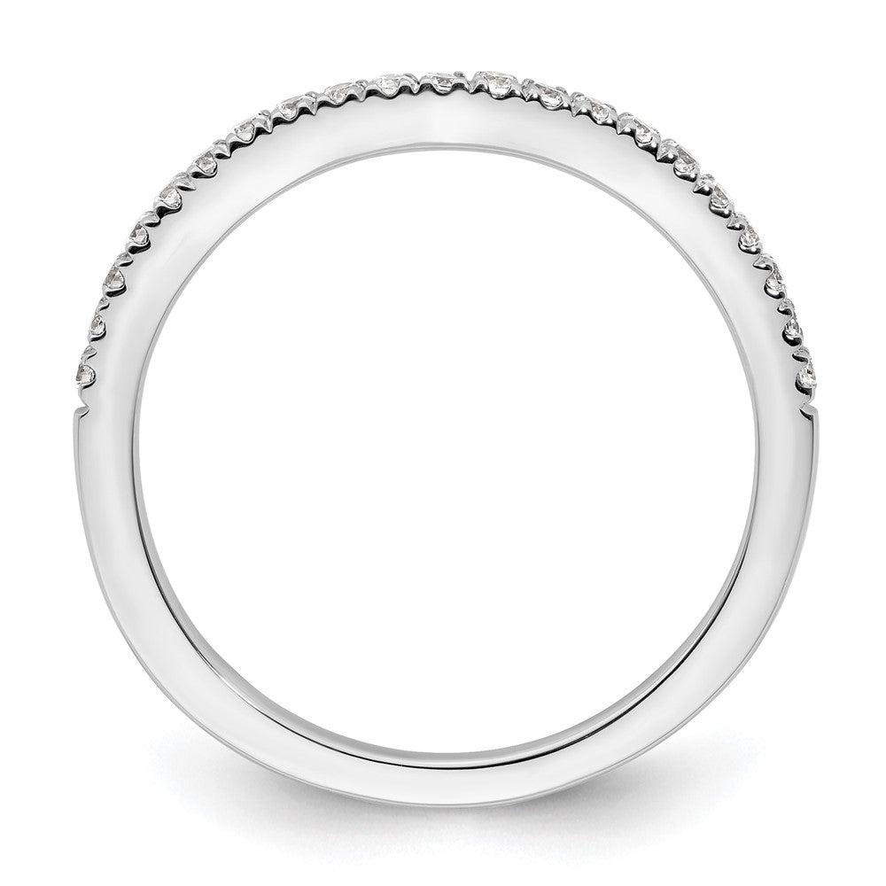 14K White Gold Diamond Wed Band, Vs Quality