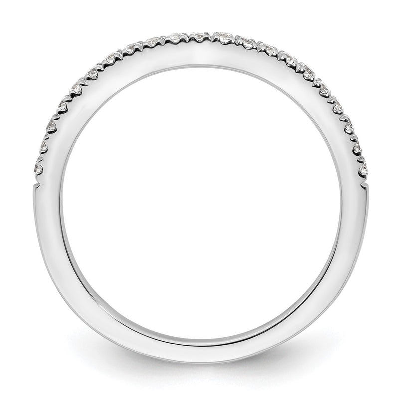 14K White Gold Diamond Wed Band, Vs Quality