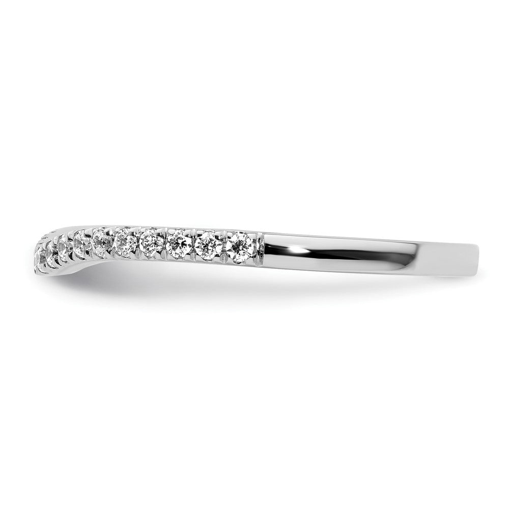 14K White Gold Diamond Wed Band, Vs Quality