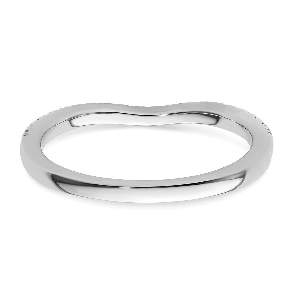 14K White Gold Diamond Wed Band, Vs Quality