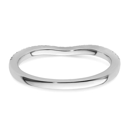14K White Gold Diamond Wed Band, Vs Quality