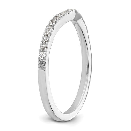14K White Gold Diamond Wed Band, Vs Quality