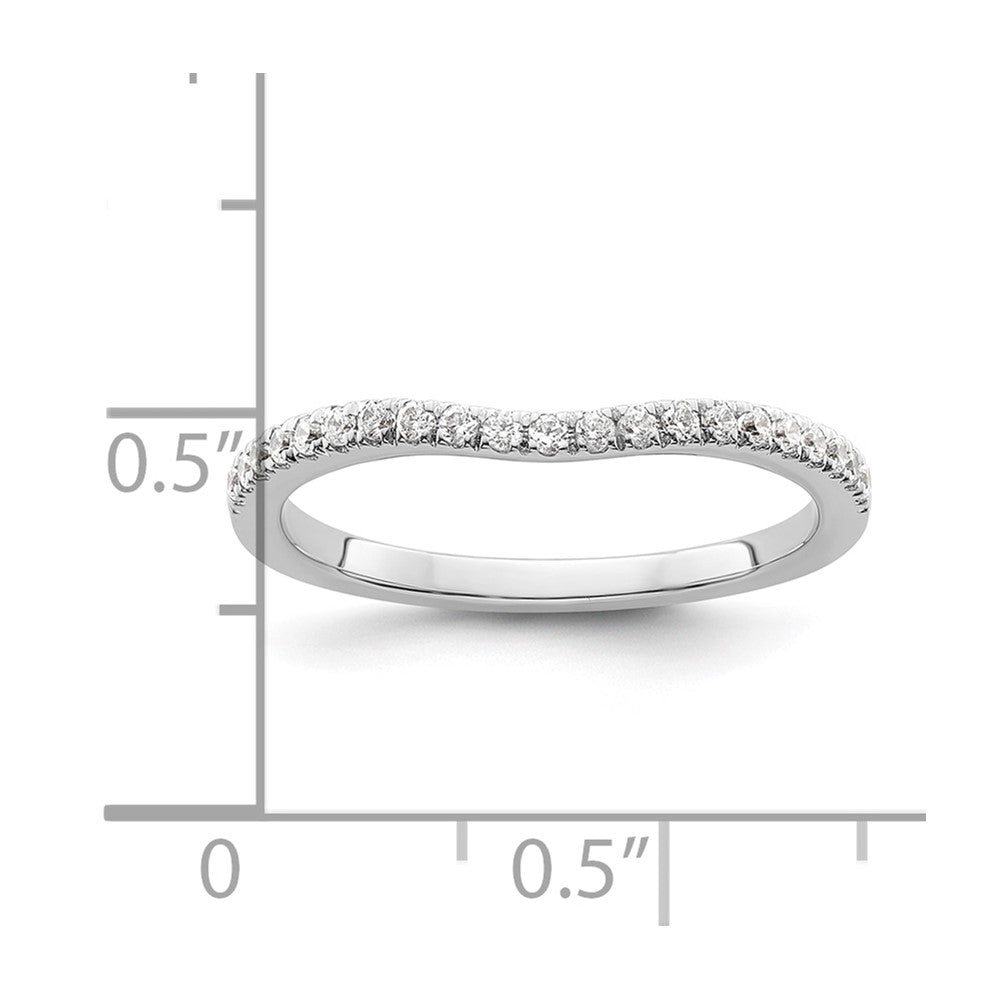 14K White Gold Diamond Wed Band, Vs Quality