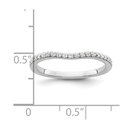 14K White Gold Diamond Wed Band, Vs Quality