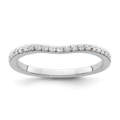 14K White Gold Diamond Wed Band, Vs Quality