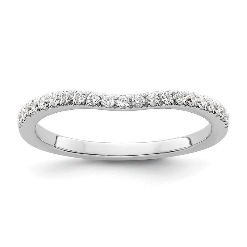 14K White Gold Diamond Wed Band, Vs Quality