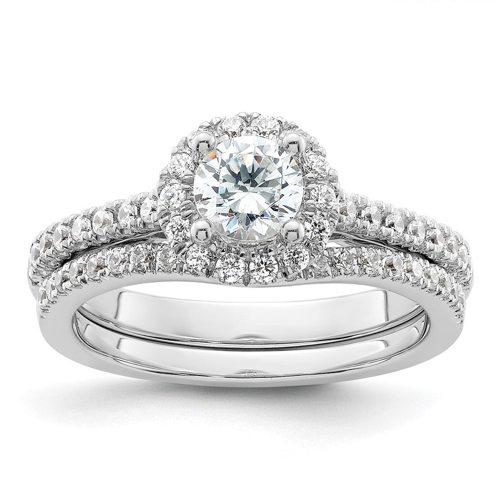 14K White Gold Round Dia Semi Mount Halo Eng Ring *Vs Quality