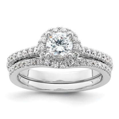 14K White Gold Round Dia Semi Mount Halo Eng Ring *Vs Quality