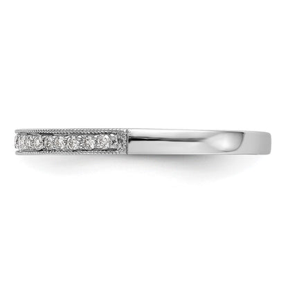 14k White Gold Real Diamond Wedding Band