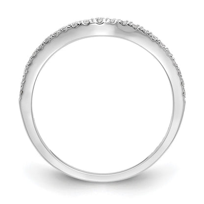 14k White Gold Real Diamond Wedding Band