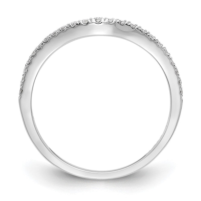 14k White Gold Real Diamond Wedding Band