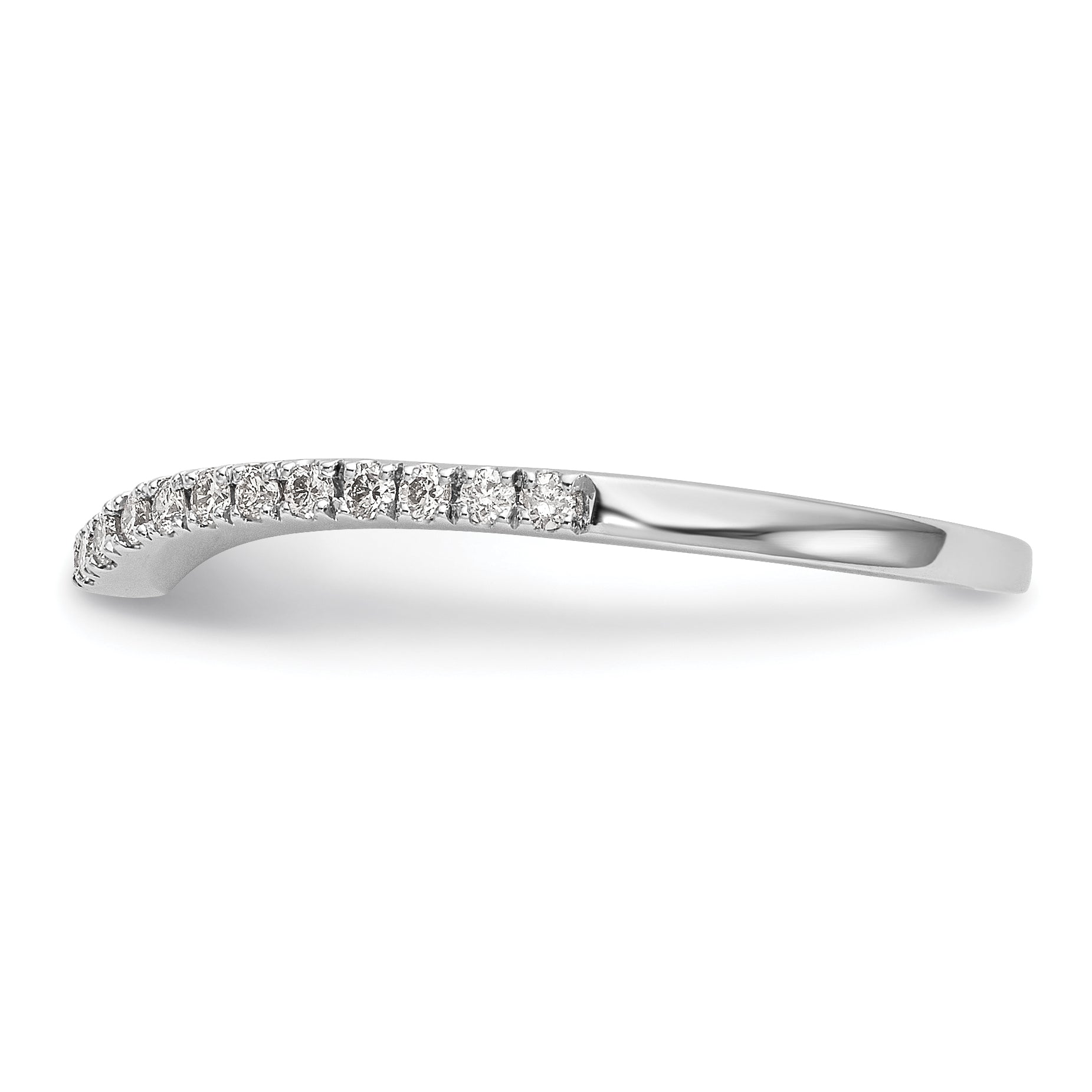 14k White Gold 1/8 Ct. Lab Grown Diamond VS/SI+ G+ Wedding Band Ring