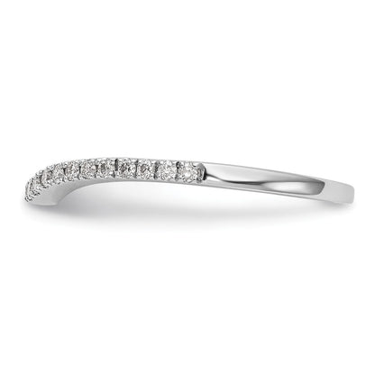 14k White Gold Real Diamond Wedding Band